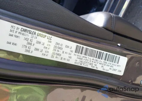 2015 Dodge Durango Limited из США, поврежденный, VIN 1C4RDJDG7FC715633